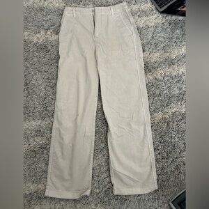 GAP Cream Straight Leg Pants